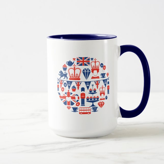 Caneca Ícones britânicos do jubileu (Direita)