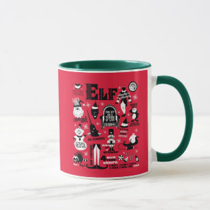 Caneca Ícones do Elf e citações de filmes