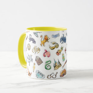 Caneca Ícones do Harry Potter da Watercolor