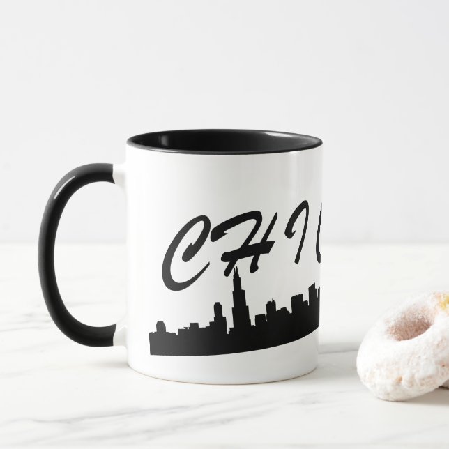 Caneca Iconic Chicago City Skyline Mug (Com Donut)