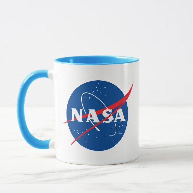 Caneca Icônica NASA Uranus Blue/White Cerâmica Mug (Esquerda)