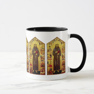 Caneca Iconografia medieval de Francisco de Assis do