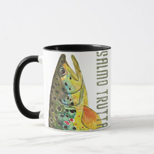 Caneca Ictiologia De Trutas Marrons, Pesca, Pesca De Voo
