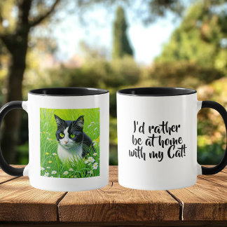 Caneca I'd Rather be at Home with my Cat