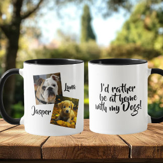 Caneca I'd Rather be at Home with my Dogs