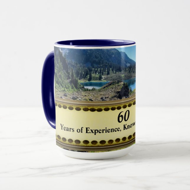 Caneca Idade dos Anos de Experiência Natureza (Frente Esquerda)