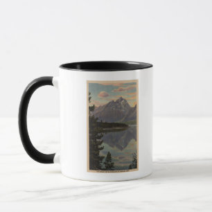 Caneca Idaho - Grande Reflexão Teton no Lago Jackson