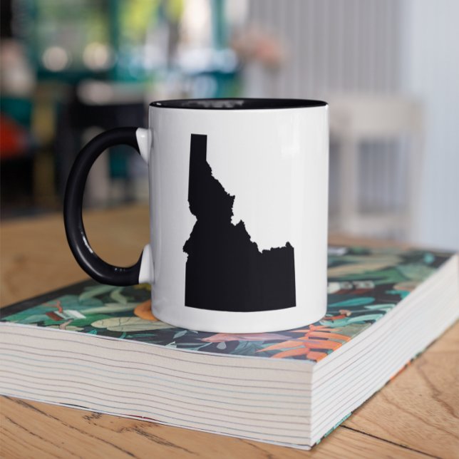 Caneca Idaho no preto (Add text to create your own souvenir coffee cup.)