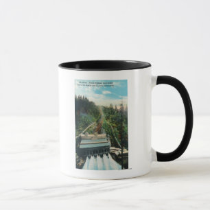 Caneca Ideia aérea da central eléctrica do elétron