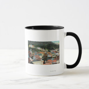 Caneca Ideia aérea de uma seção da cidade