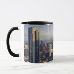Caneca Ideia da arquitectura da cidade com luz fantástic