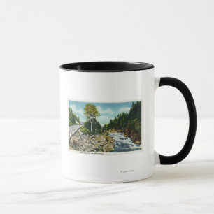 Caneca Ideia das quedas mais baixas do rio de Ammonoosuc