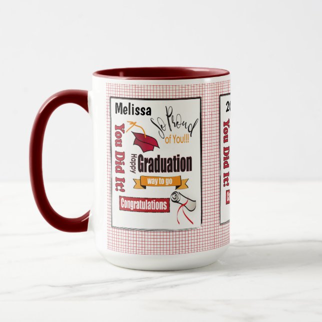 Caneca Ideia de presente de graduação - Personalizar para (Esquerda)