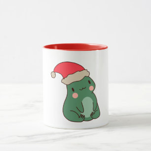 Caneca Ideia de Presente de Natal de Sapo Kawaii