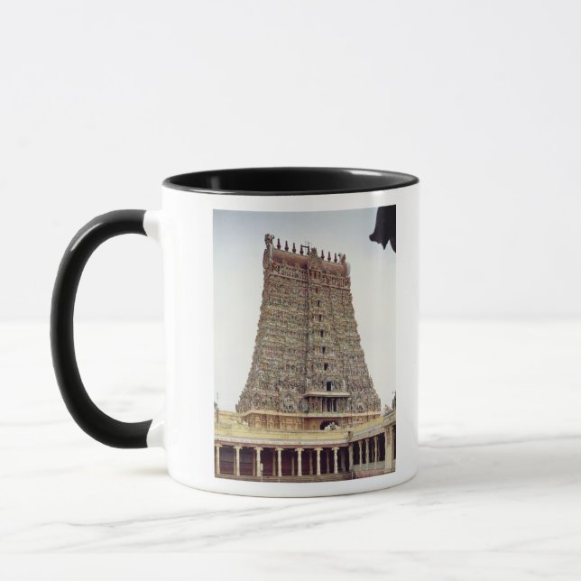 Caneca Ideia do exterior cinzelado do gopuram sul (Esquerda)