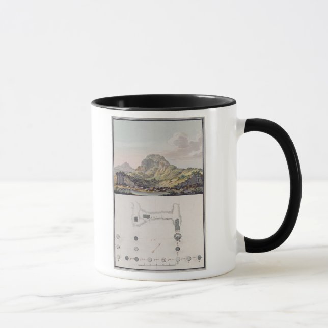 Caneca Ideia do teatro em Sardis e um plano do Io (Direita)