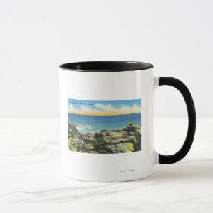 Caneca Ideia dos penhascos da cabeça calva das rochas e