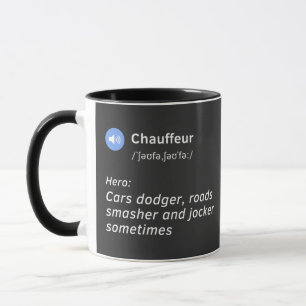 Caneca Ideia engraçada de presente de defesa de Chauffeu