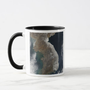 Caneca Ideia satélite da queda de neve