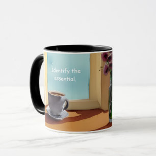 Caneca Identificar a simples vida essencial com a Terra