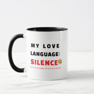 Caneca Idioma do Amor, Xícara de Presente de Café
