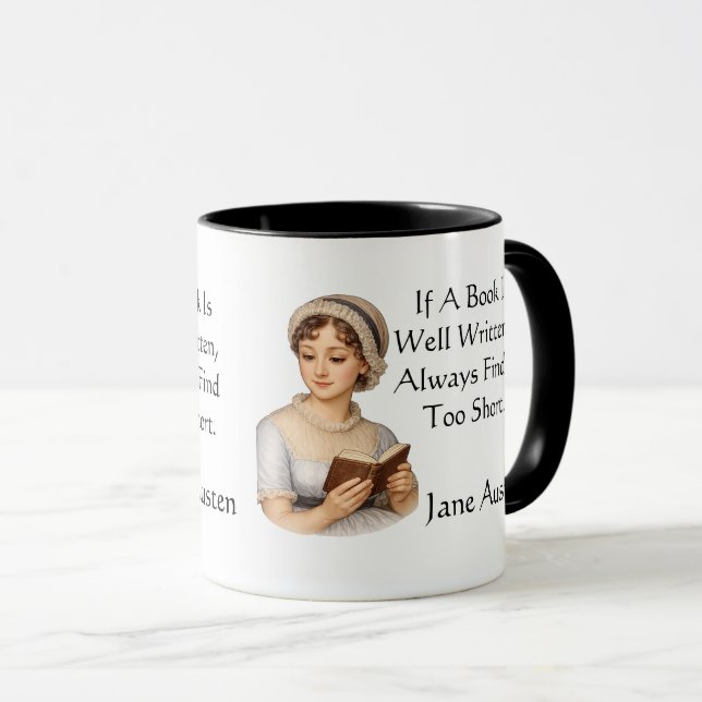 Caneca If a book is well written, . Jane Austen  (Frente Esquerda)