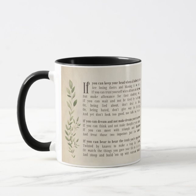 Caneca IF, poema inspirado de Rudyard Kipling (Esquerda)
