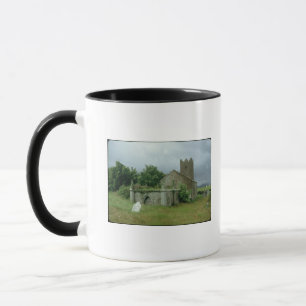 Caneca Igreja e churchyard medievais