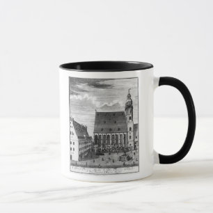Caneca Igreja e escola de St Thomas em Leipzig, 1723