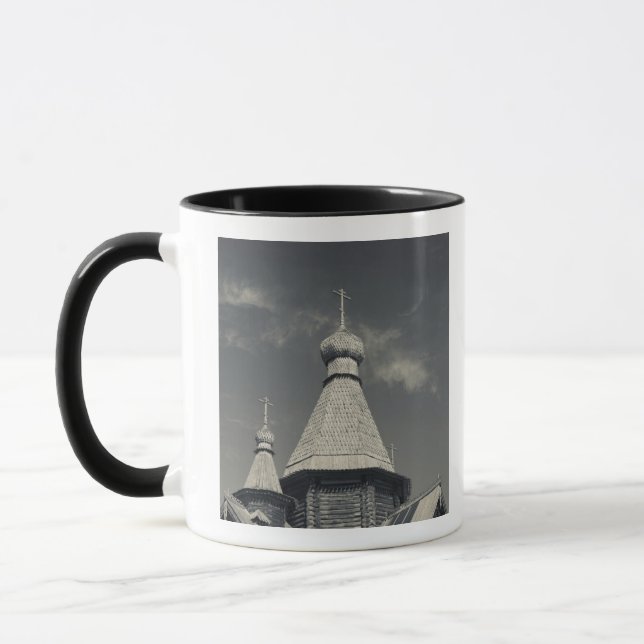 Caneca Igreja ortodoxa russa de madeira tradicional (Esquerda)