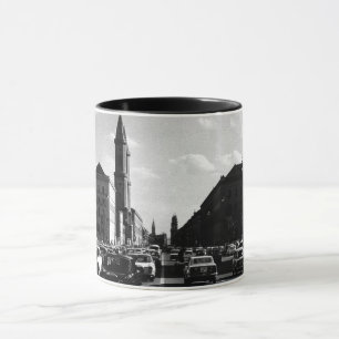Caneca Igreja universitária vintage Munique ludwigstraße