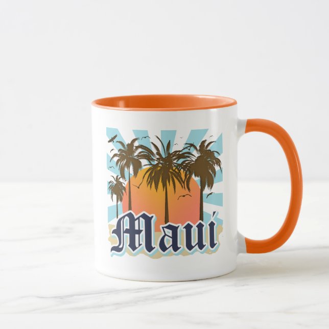 Caneca Ilha da lembrança de Maui Havaí (Direita)