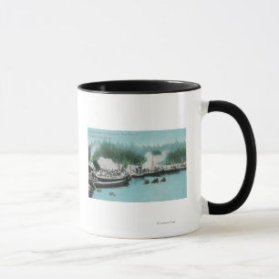 Caneca Ilha de Japonski - nativos de Potlatchers & de
