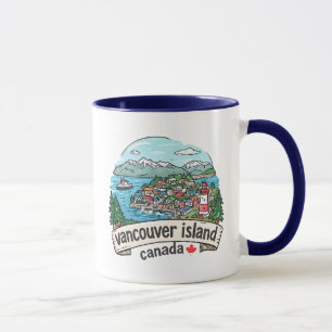 Caneca Ilha de Vancouver Canadá Céu Colorido