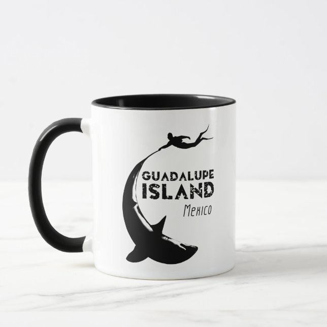Caneca Ilha Guadalupe México | Mergulho Com Tubarões (Esquerda)
