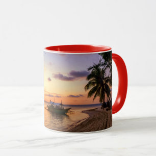 Caneca Ilha Tropical Beach Tahiti Sunset