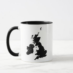 Caneca Ilhas Britânicas - Preto