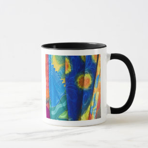 Caneca Ilhas Cook, Rarotonga. Tecido batik Punanga Nui