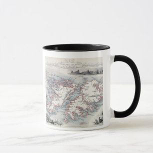 Caneca Ilhas Falkland e Patagonia, de uma série de W