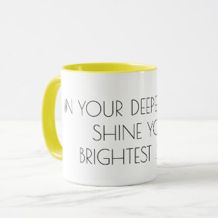 Caneca Ilumine seu texto leve, motivação inspiradora