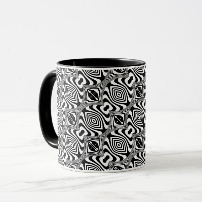 Caneca Ilusão Óptica 15 Design Abstrato (Frente Esquerda)