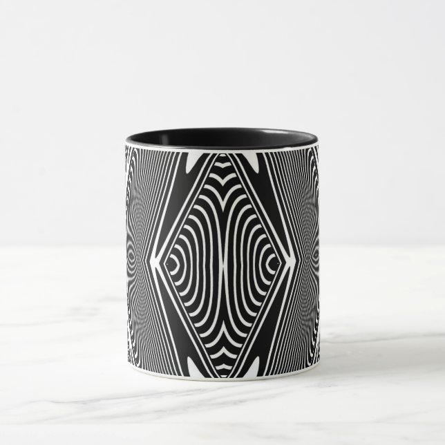 Caneca Ilusão Óptica 18 Design Abstrato (Centro)