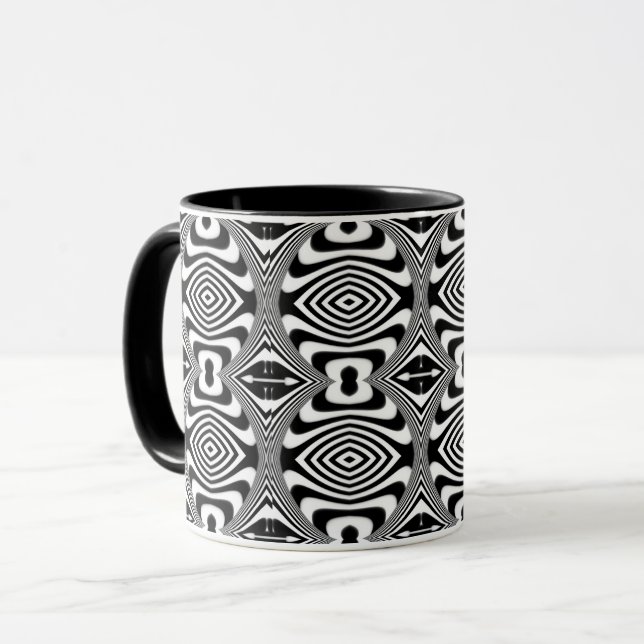 Caneca Ilusão Óptica 3 Design Abstrato (Frente Esquerda)