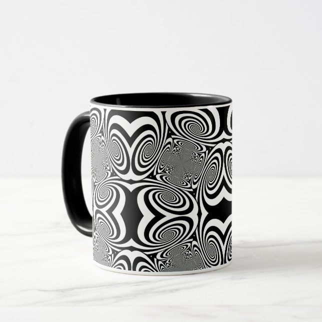 Caneca Ilusão Óptica 3 Design Abstrato (Frente Esquerda)