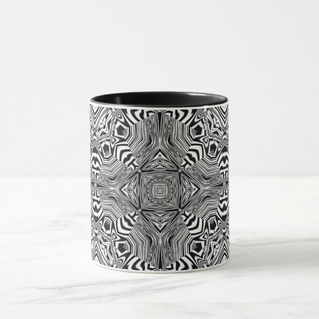 Caneca Ilusão Óptica 4 Design Abstrato (Centro)