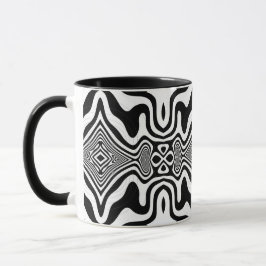 Caneca Ilusão Óptica 8 Design Abstrato