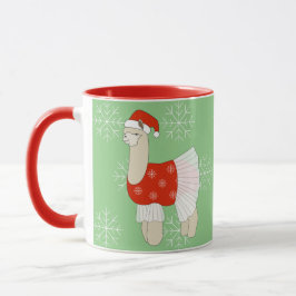 Caneca ilusima Ballerina Lama Flocos de Neve de Natal