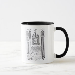 Caneca Ilustração anotada de Pendent, diagonal