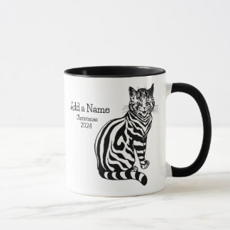 Caneca Ilustração B&W & Texto 2 ・ Louis Wain ・ Mug