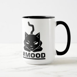 Caneca Ilustração bonito & engraçada do logotipo do gato